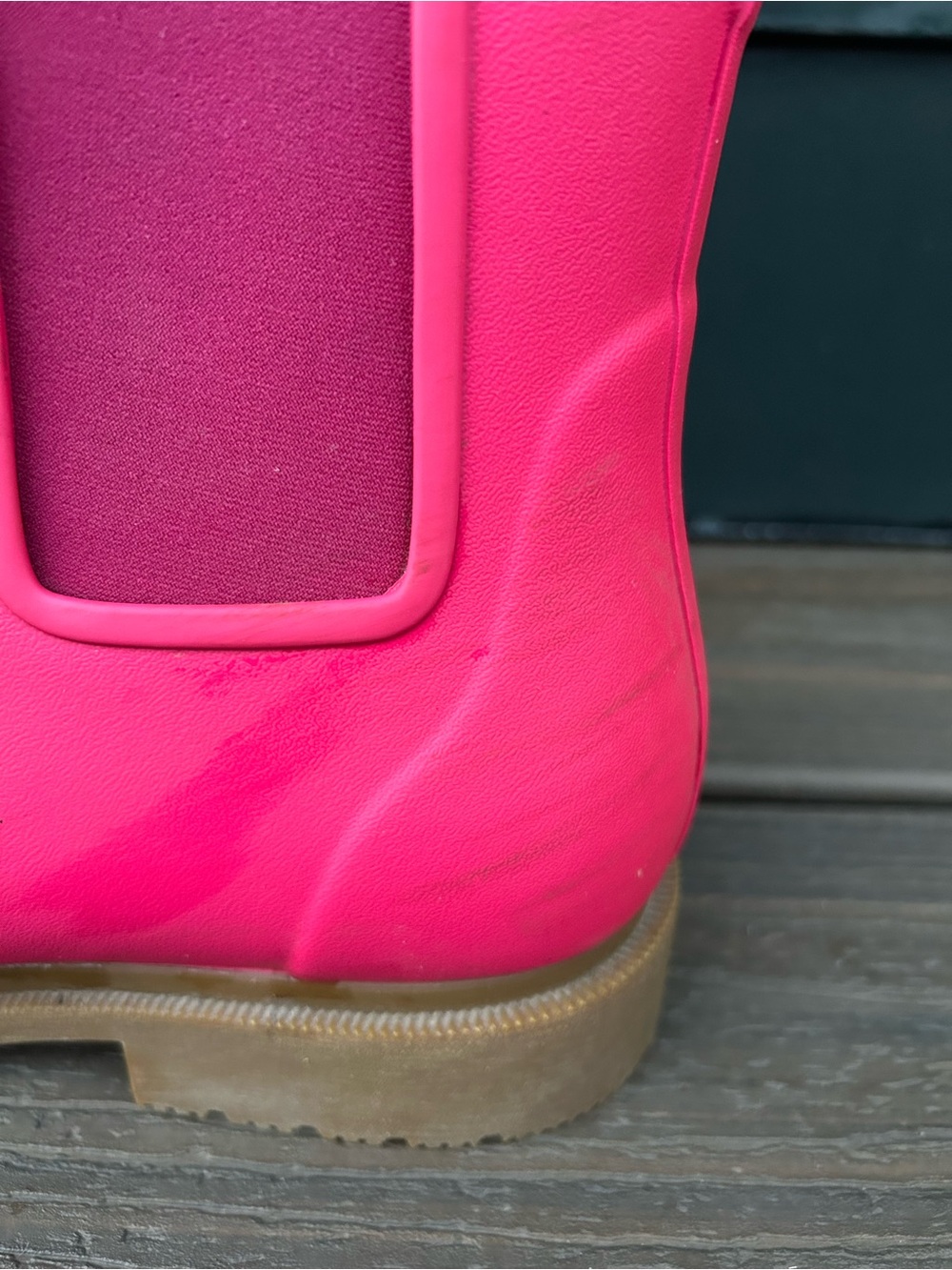 Merry People Bobbi Ankle Rain Boots Hot Pink Gum Sole EU 40 US Women’s 9 - Picture 8 of 16